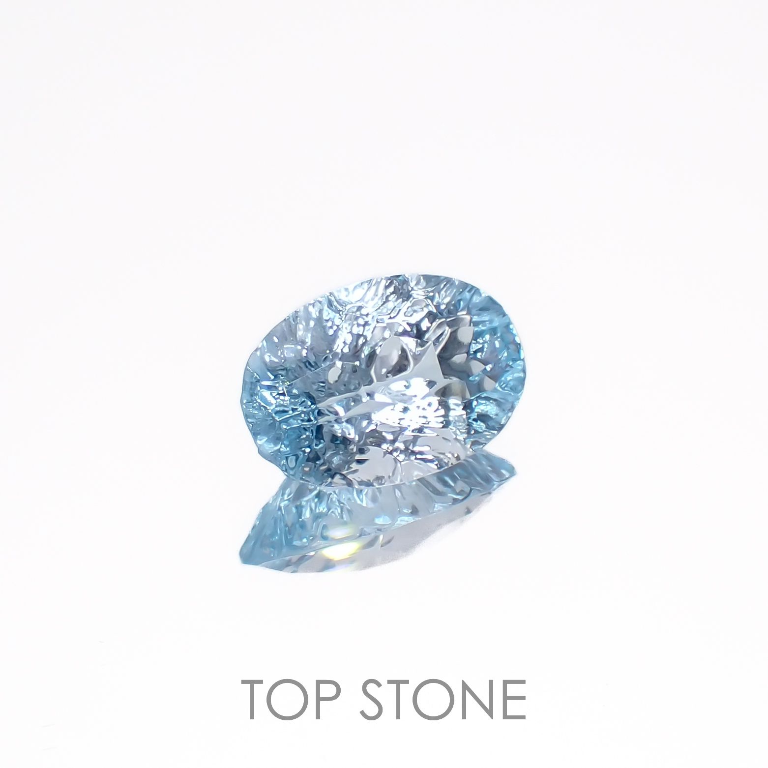 ◇カスタムカット◇ブルートパーズ ブラジル産 3.70ct[221219332]12x8mm前後