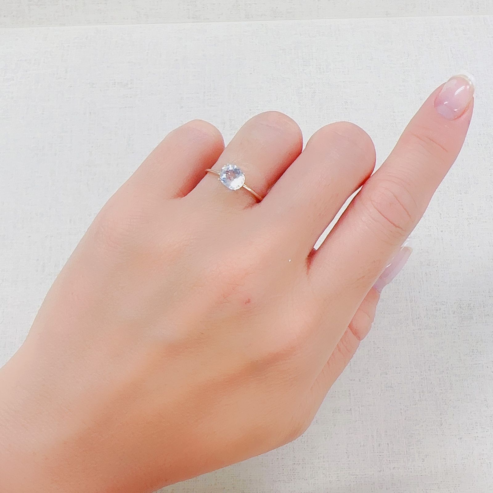 レインボームーンストーン マダガスカル産 0.75ct[230522078]6.8x5.6mm前後