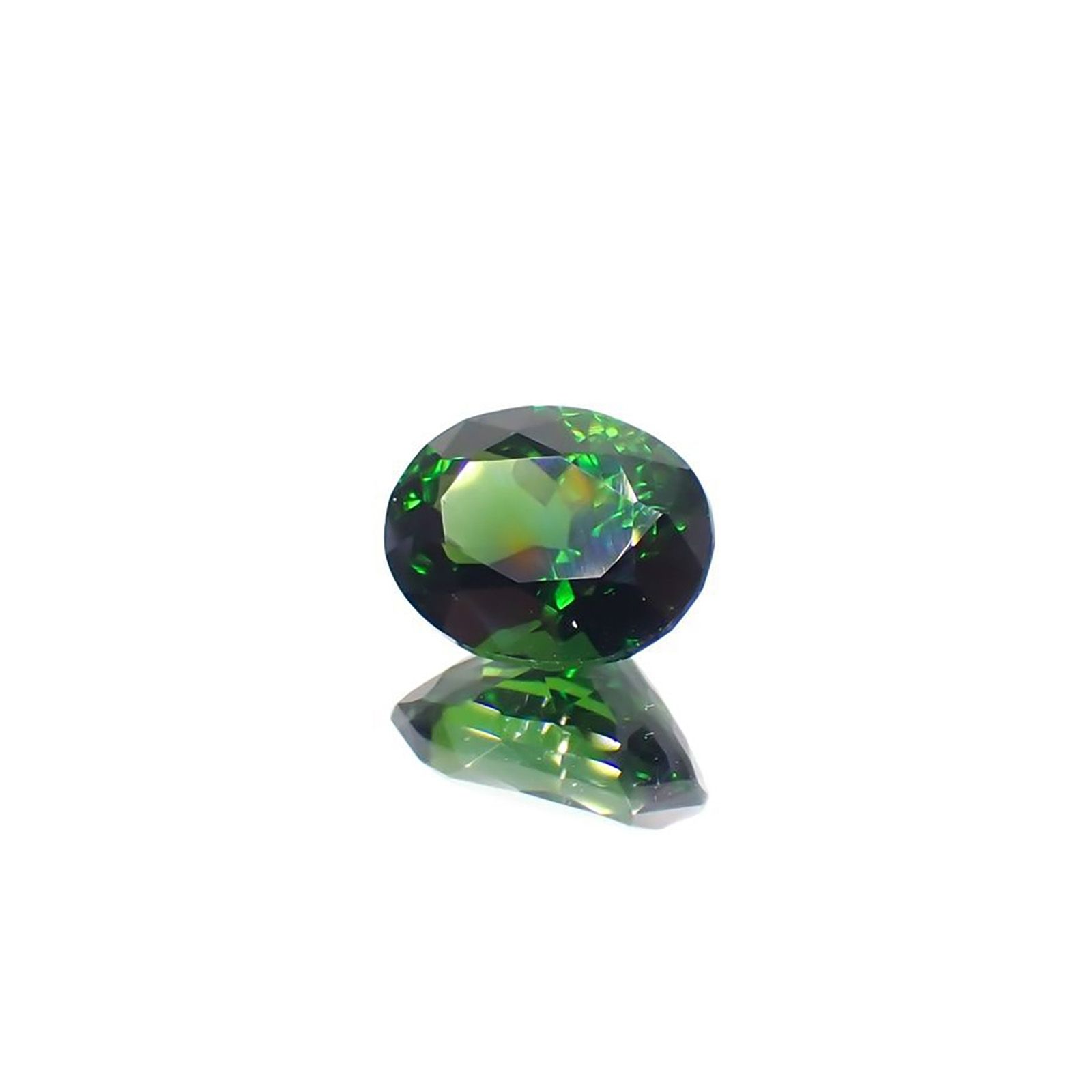 クロムトルマリン(宝石名クロム・トルマリン)タンザニア産 ソ付(彩珠) 2.793ct / 10x7.7mm前後 [221119037]