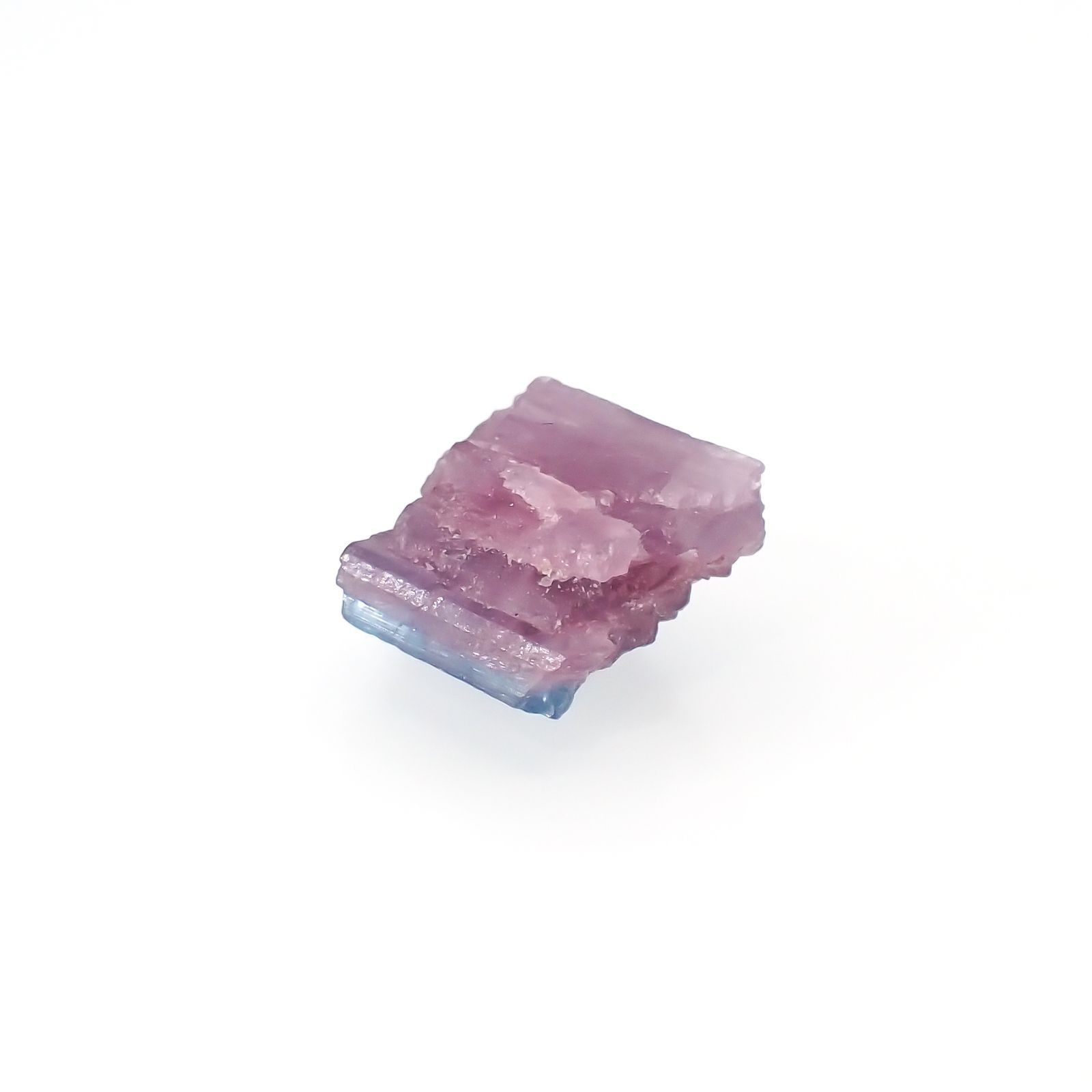 バイカラーパライバトルマリン 原石 ブラジル産 3.61ct[220516004]9.7x8.3mm前後