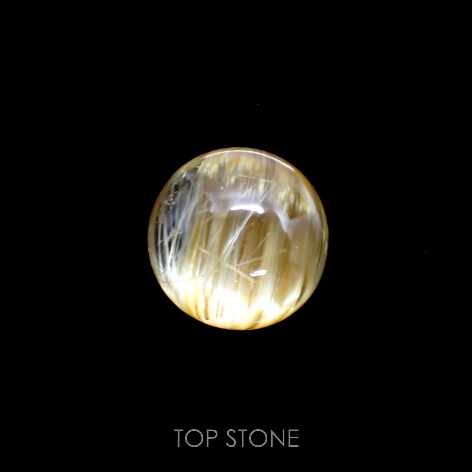 ルチルクォーツ(宝石名ルチルレイテッド・クォーツ) ブラジル産 2.30ct 識別済[211013314]7.5×7.5mm前後