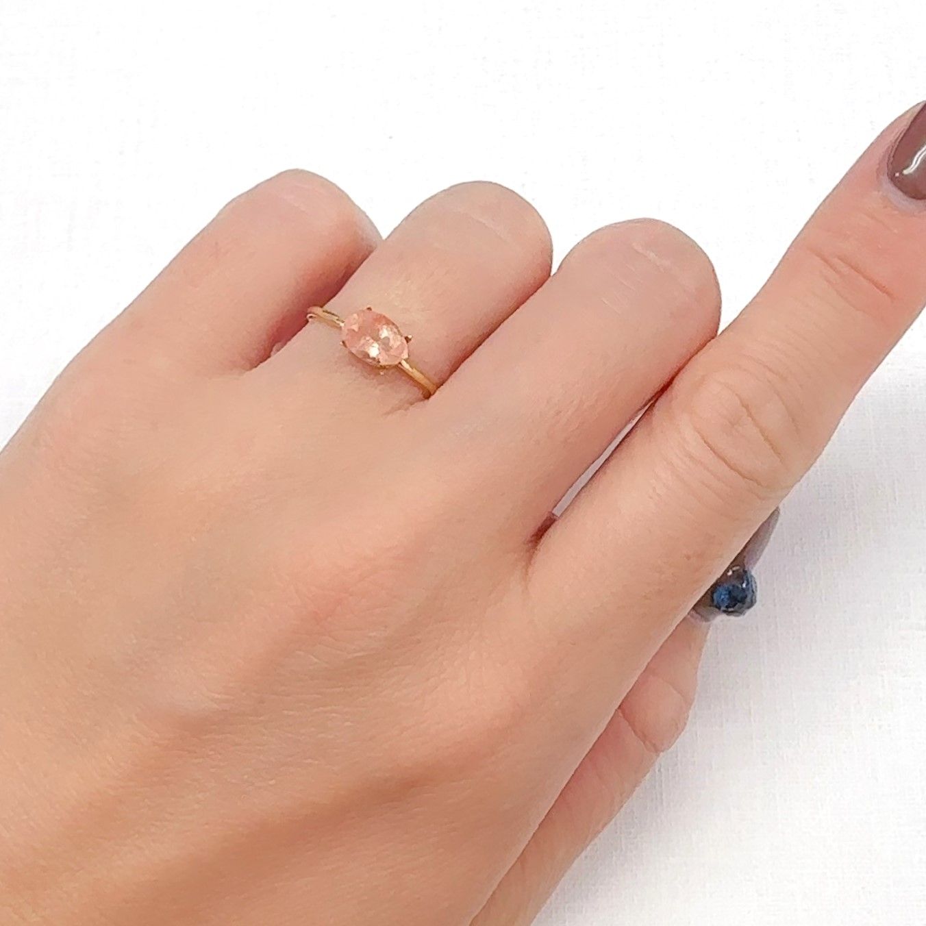 ◇カスタムカット◇ストロベリークォーツ カザフスタン産 0.78ct[240628293]7.5x5.1mm前後