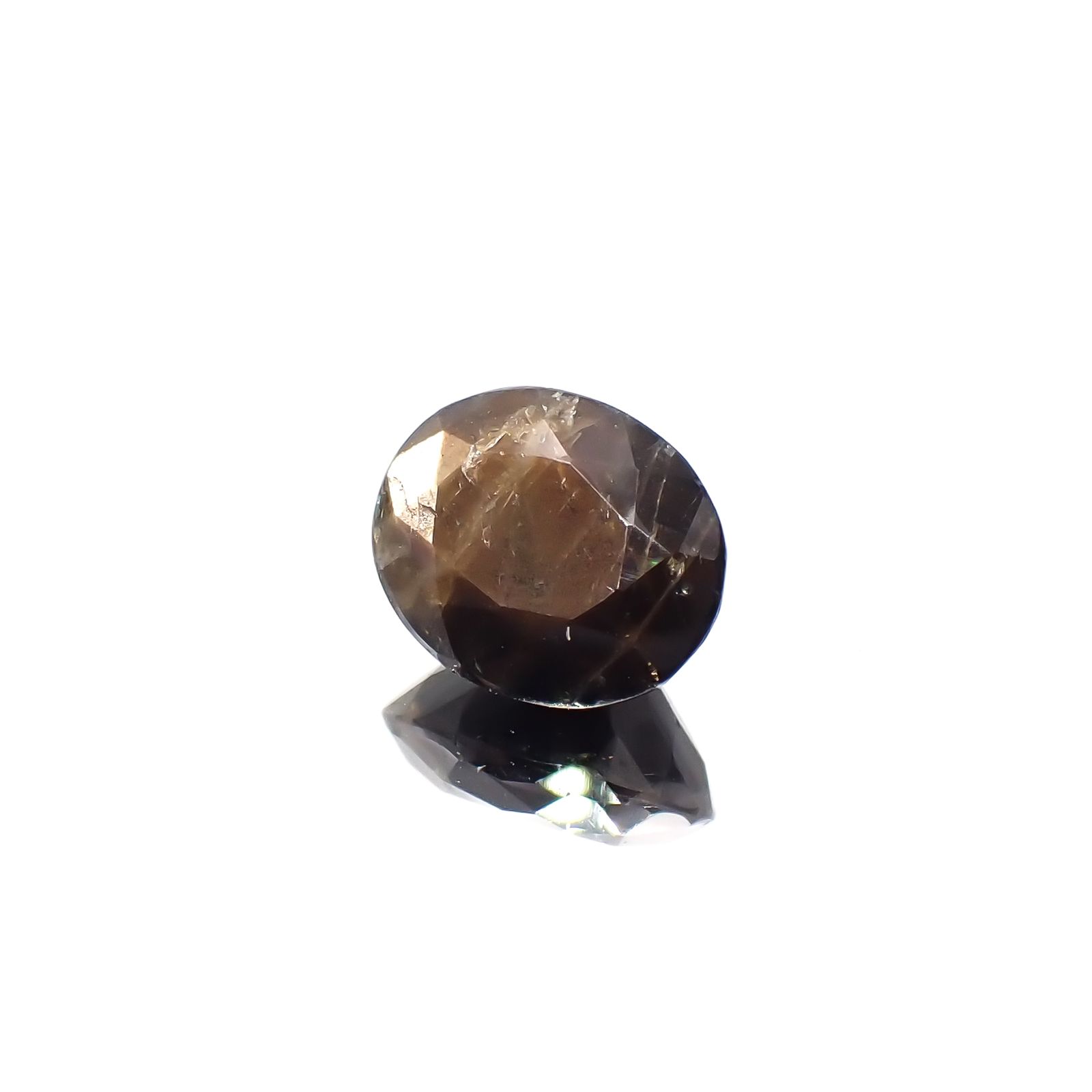 ゴールドシーンサファイア非加熱 ケニア産 3.94ct[230321335]10x8.1mm前後