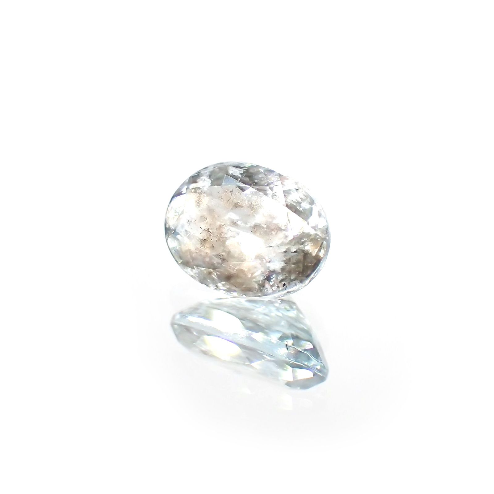 アベンチュリンアクアマリン ナイジェリア産 1.22ct / 8x5.9mm前後 [260114441]