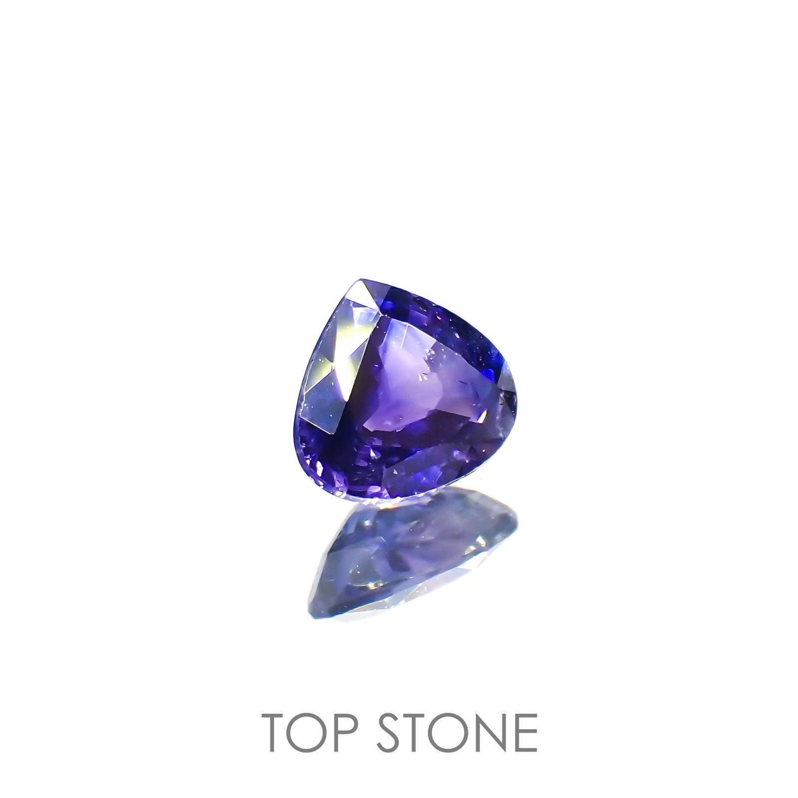バイカラーサファイア(宝石名サファイア)タンザニア産 0.45ct 識別済[220616192]4.5x4.9mm前後