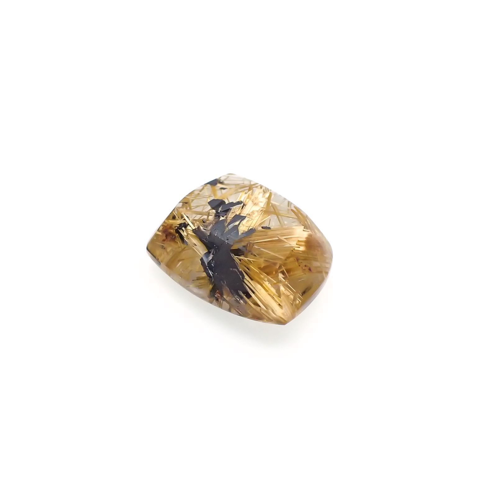 ◇カスタムカット◇太陽ルチルクォーツ ブラジル産 11.84ct[220716734]18.2x13.6mm前後