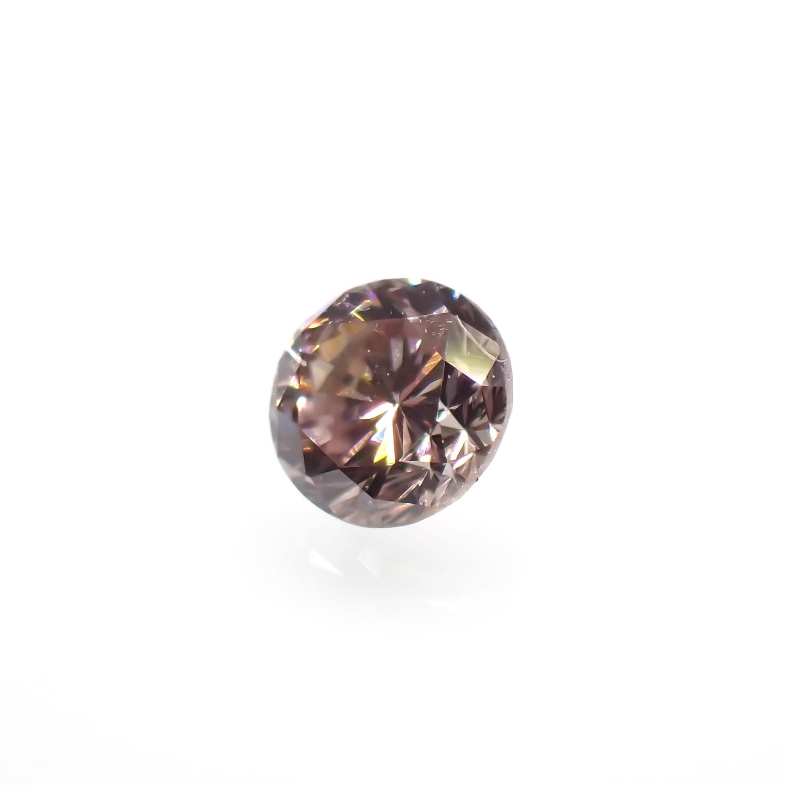 ピンクダイヤモンド (宝石名ダイアモンド)SI-1 / FANCY LIGHT BROWN PINK 0.091ct ソ付(CGL)[220716970]2.74x2.78mm前後