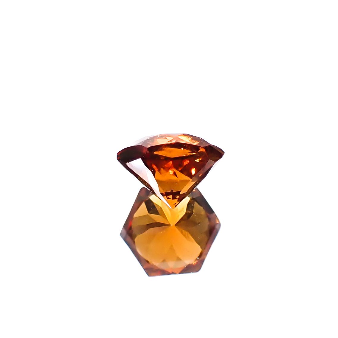 ◇ヘキサゴンカット◇ヘソナイトガーネット(宝石名ヘソナイト・ガーネット)スリランカ産 1.02ct 識別済[241129442]5.6x5.5mm前後