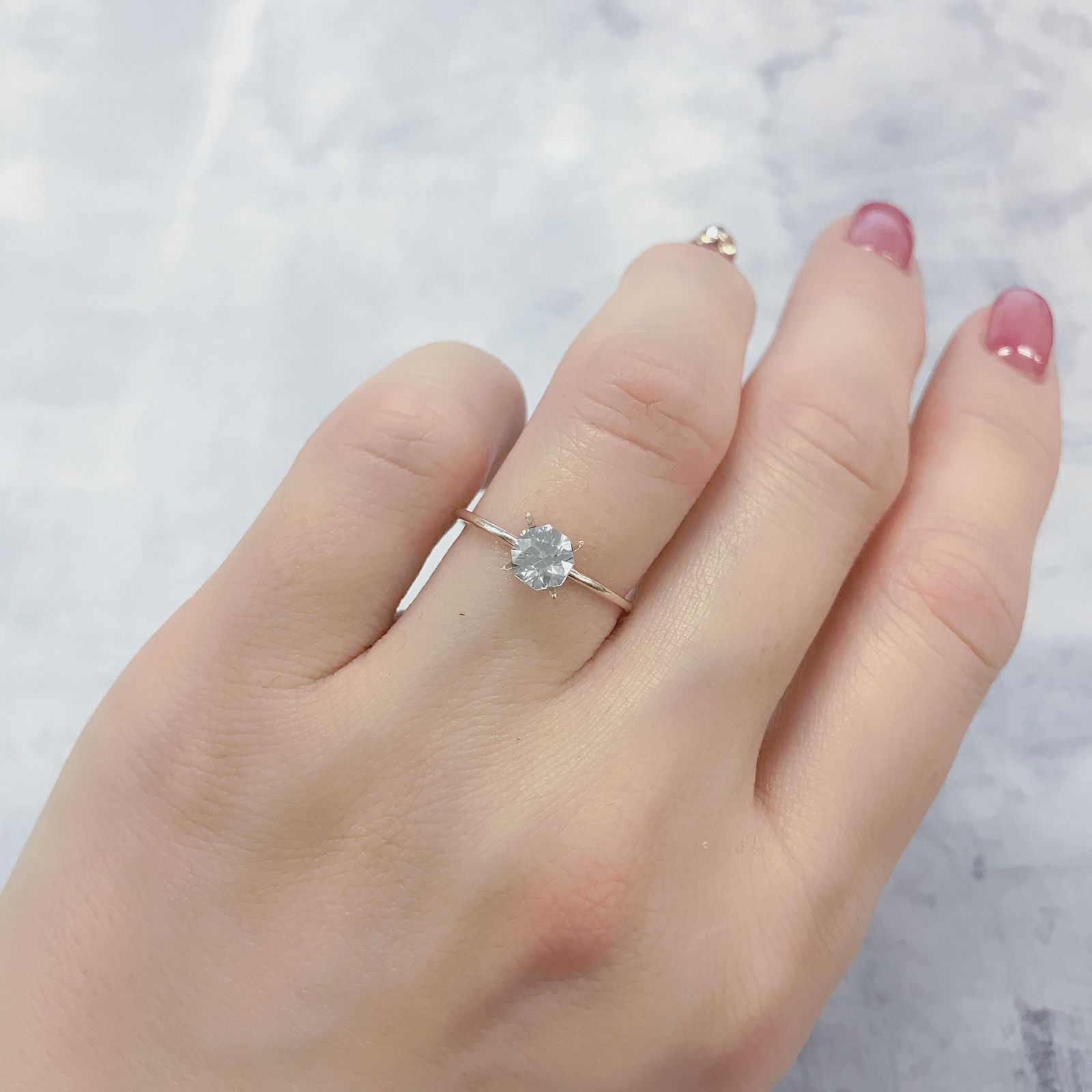 ◇オクタゴンカット◇カラーレスジルコン(宝石名ホワイト・ジルコン)スリランカ/カンボジア産 0.92ct 識別済[220114289]5x5mm前後