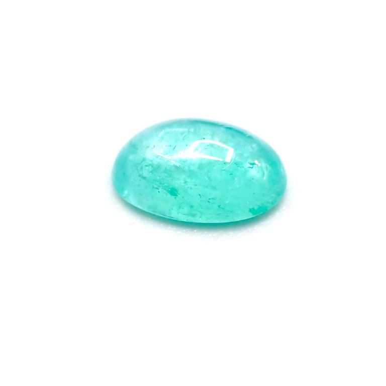 パライバトルマリン(宝石名トルマリン/別名パライバ・トルマリン) ブラジル・キントス鉱山産 0.749ct ソ付(宝貴協)[20117308]7.1×5.2mm前後