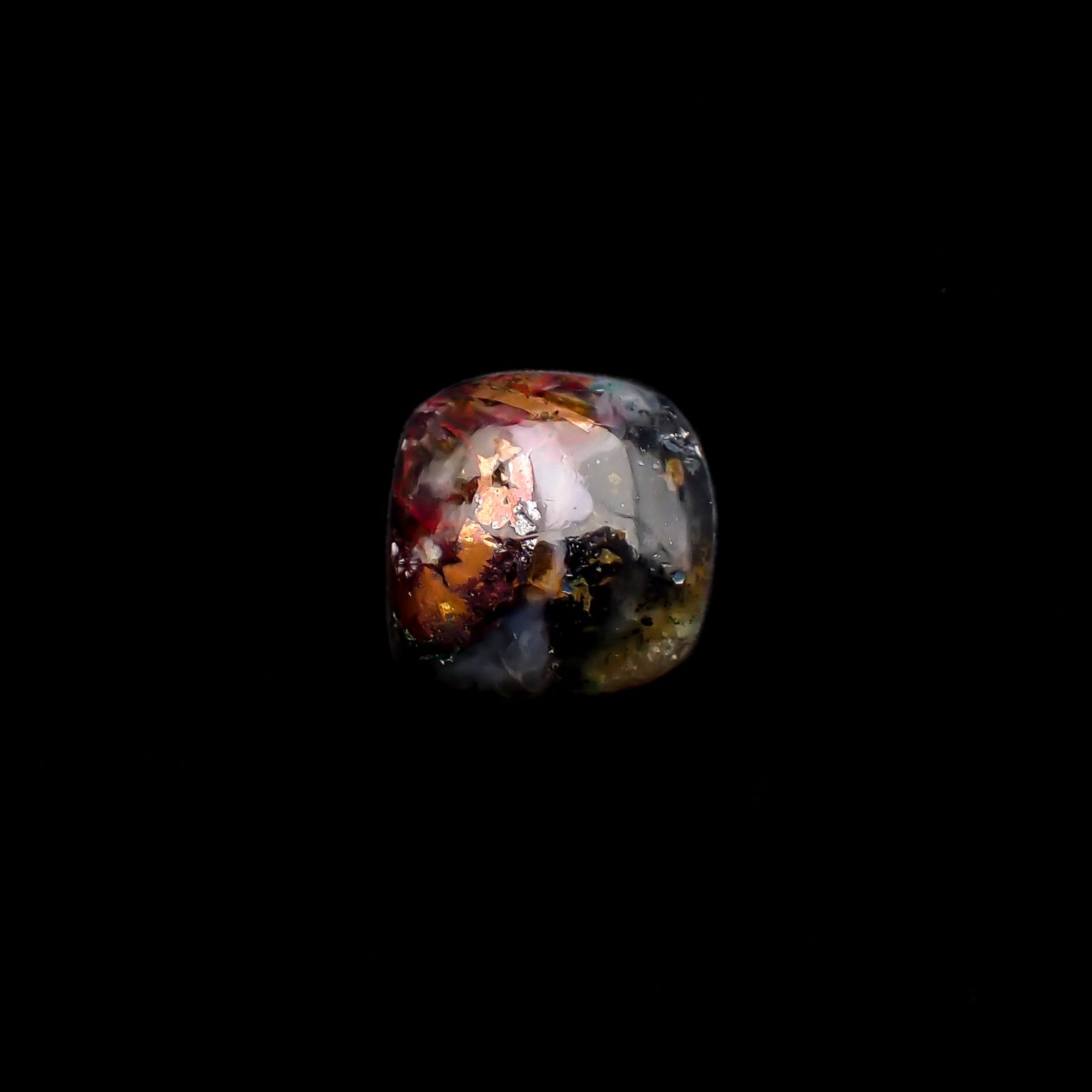 コッパークリソコラインカルセドニー インドネシア産 8.51ct / 12.7x12.5mm前後 [260932799]