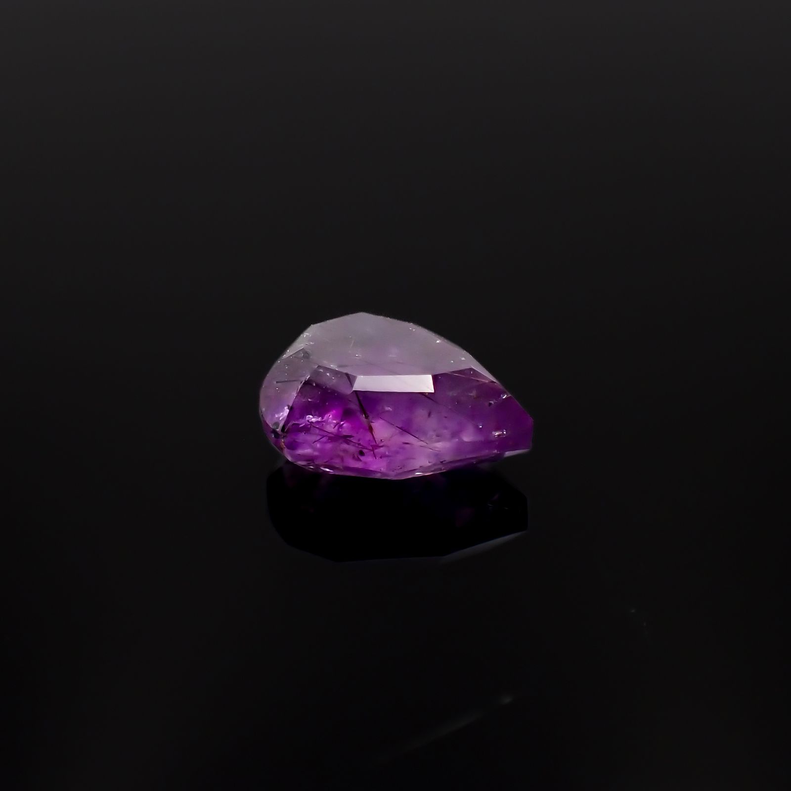 ◇リバーシブル◇アメジストエレスチャル ナイジェリア産 1.96ct[231224658]9.47x7.3mm前後