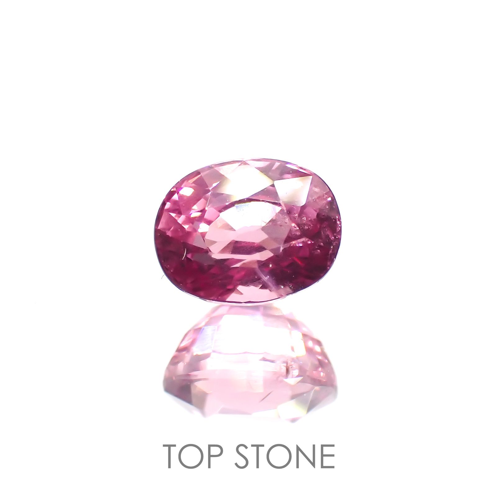 ホットピンクスピネル(宝石名ピンク・スピネル) タンザニア産 1.03ct 識別済[20106534]6.1×4.7mm前後