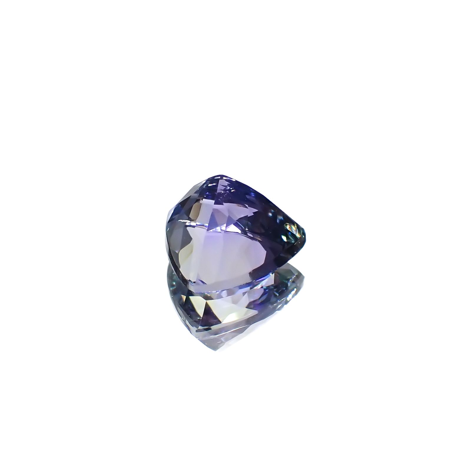 バイカラータンザナイト(宝石名タンザナイト)タンザニア産 1.92ct 識別済[231224809]7.7x7.6mm前後