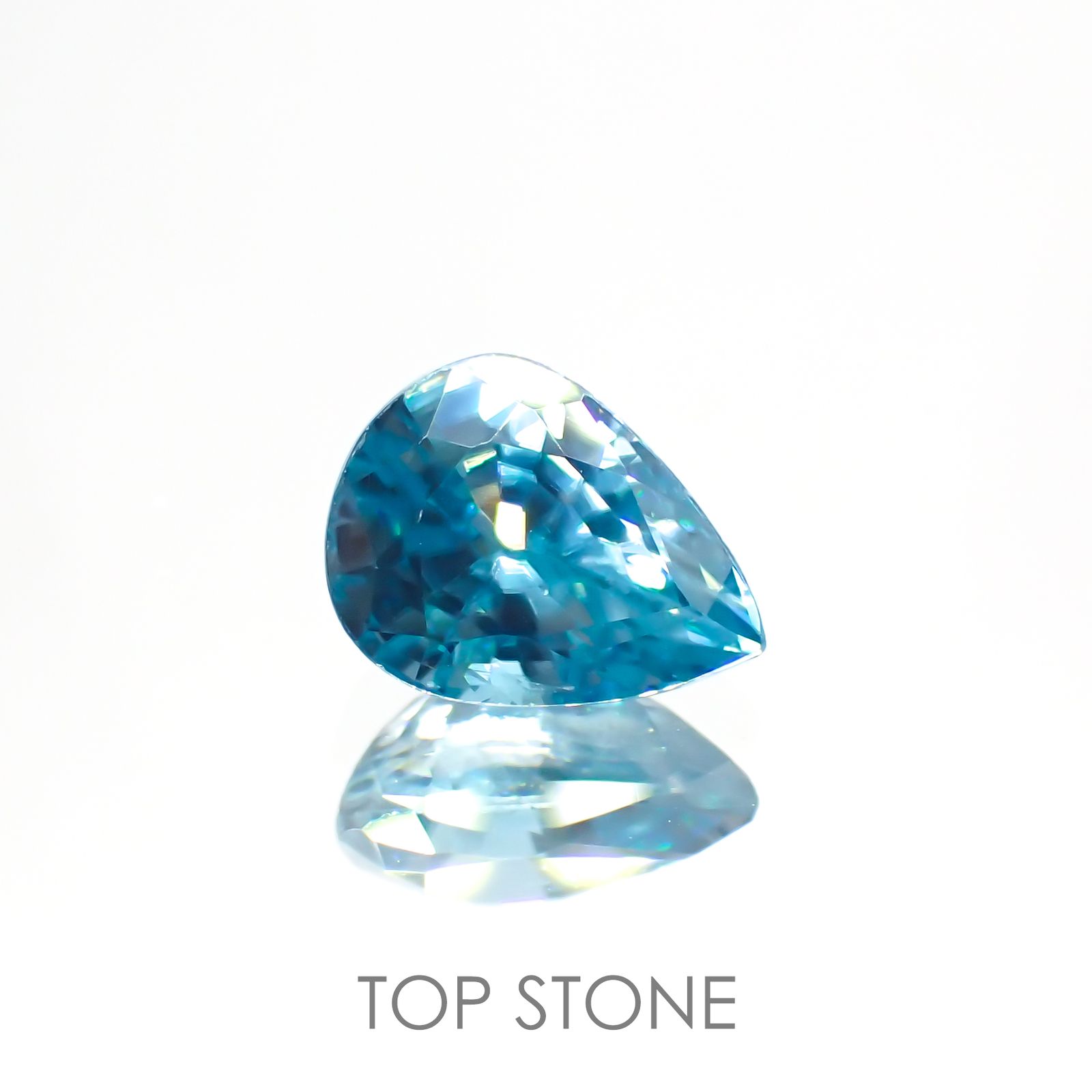 ブルージルコン(宝石名ジルコン) カンボジア産 1.80ct 識別済[20063295]7.8×6.1mm前後