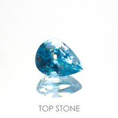 ブルージルコン(宝石名ジルコン) カンボジア産 1.80ct 識別済[20063295]7.8×6.1mm前後
