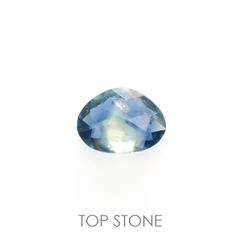 ◇ローズカット◇パーティカラーサファイア(宝石名パーティカラード・サファイア) マダガスカル産 0.91ct 識別済[210913204]7.4×5.6mm前後