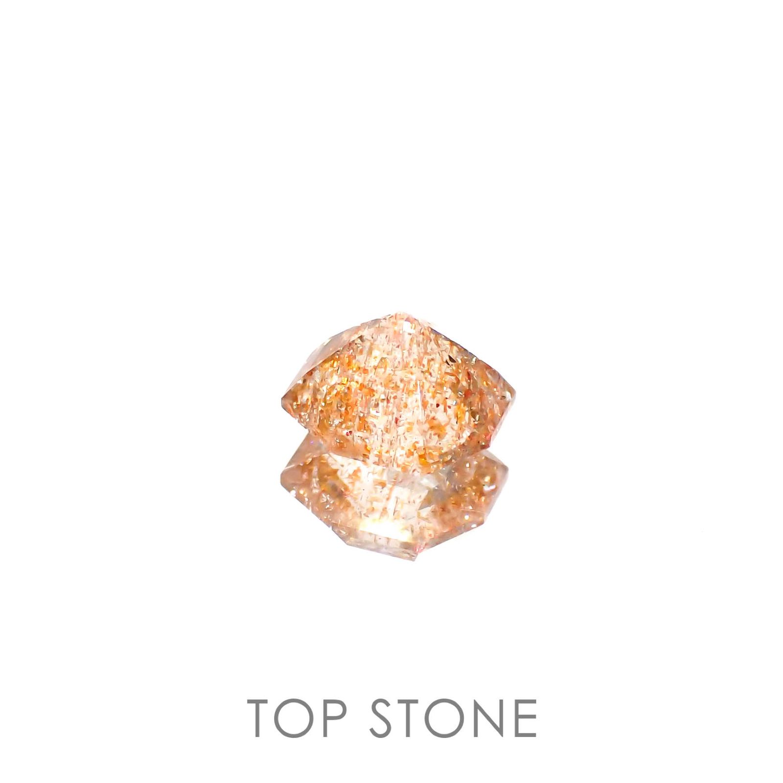 ◇カスタムカット◇イリュージョンサンストーン タンザニア産 0.79ct[230320955]6.3x6.1mm前後