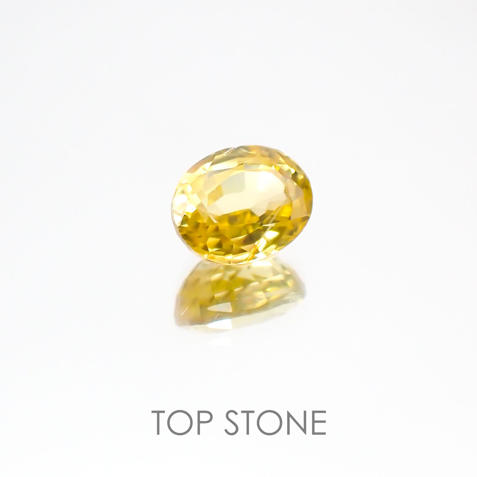 イエロージルコン スリランカ,カンボジア産 ルース 1.89ct[21018071]7.2×5.8mm前後