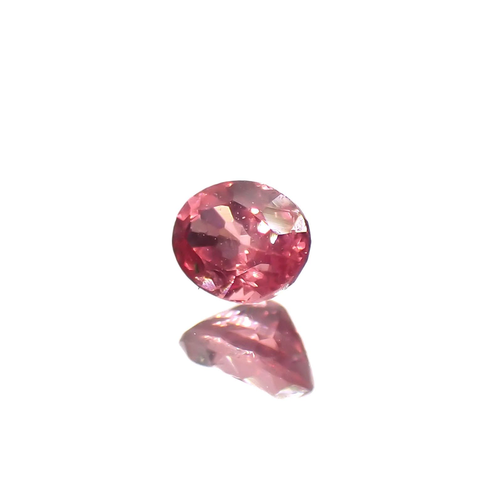 ピンクスピネル パパラチャカラー タンザニア産 0.14ct[230522132]3.3x2.6mm前後