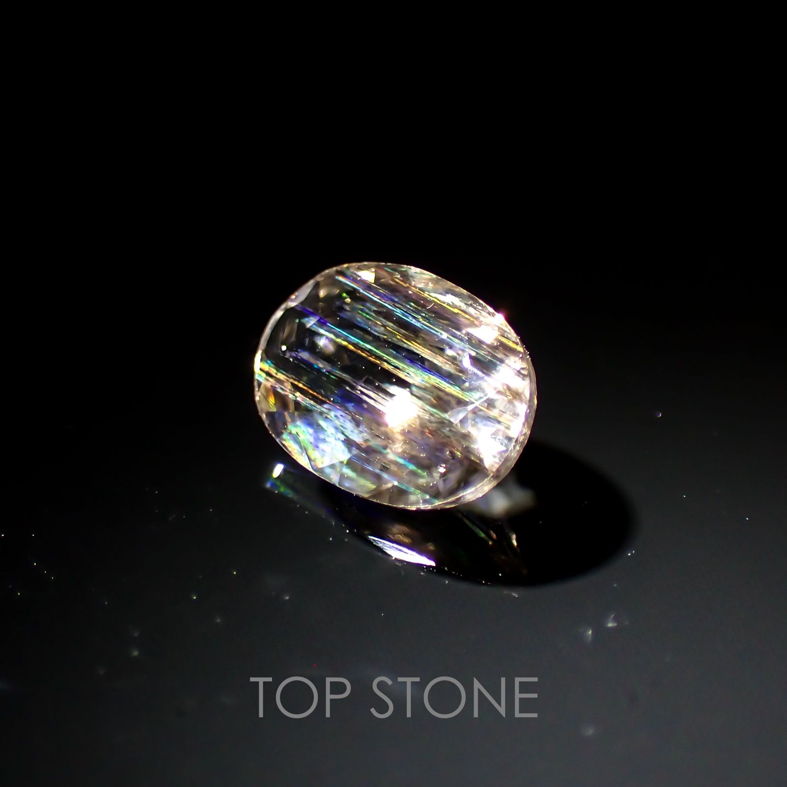 レインボースキャポライト ブラジル産 ルース 1.04ct[210310338]7.9×6mm前後