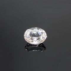 カラーレススポジュミン(宝石名ホワイト・スポジュミン) ブラジル産 3.09ct 識別済[210912628]9.9×7.8mm前後