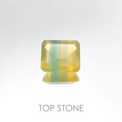パーティカラーフローライト(宝石名パーティカラード・フルオライト) ブラジル産 5.17ct 識別済[20106396]10.8×9.1mm前後