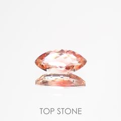 バイカラーアンデシン(宝石名アンデシン)チベット産 0.66ct 識別済[220115271]9.1x4.4mm前後
