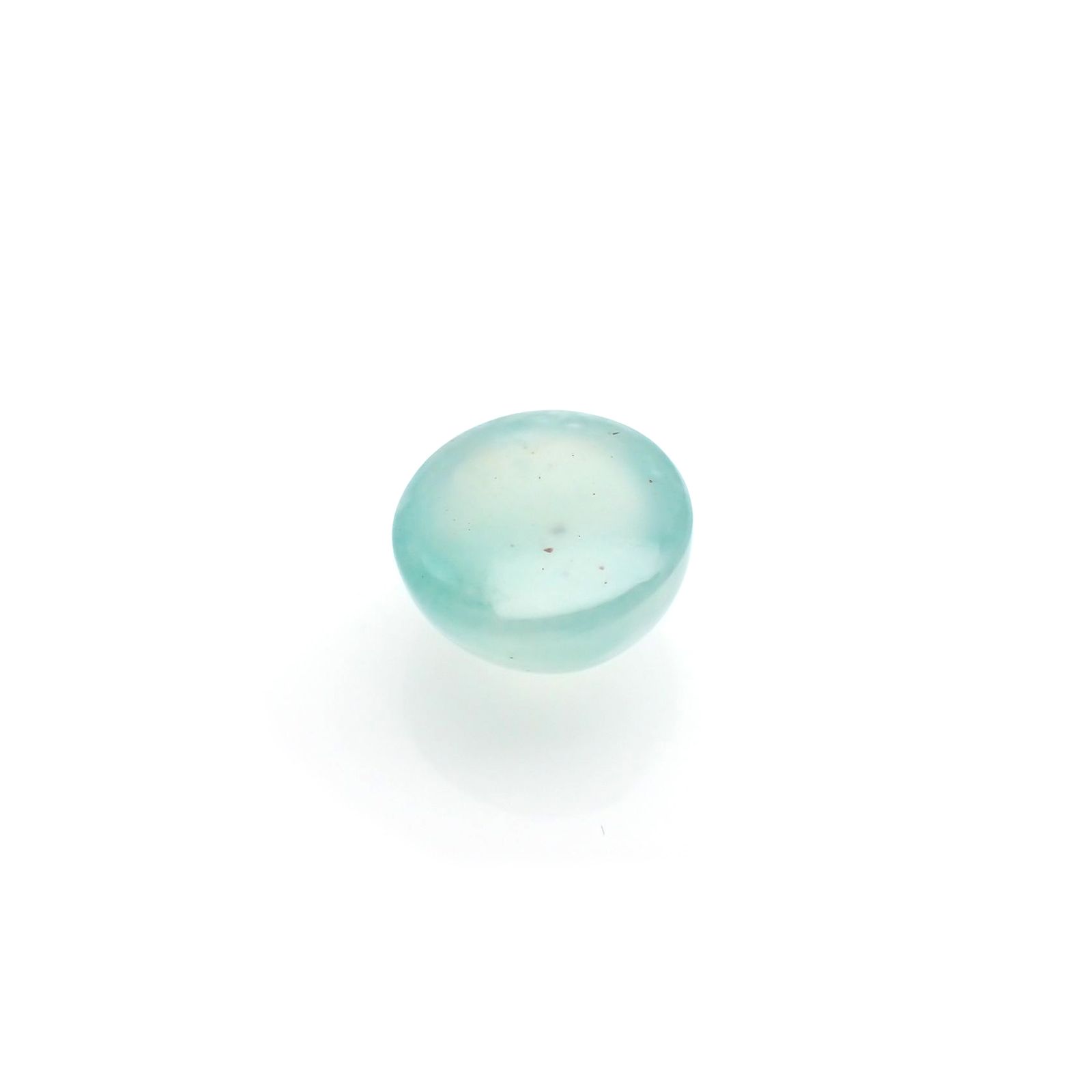アクアプレーズ(宝石名ブルー グリーン・カルセドニー) 南アフリカ産 3.07ct 識別済[210812332]8.9×8.9mm前後