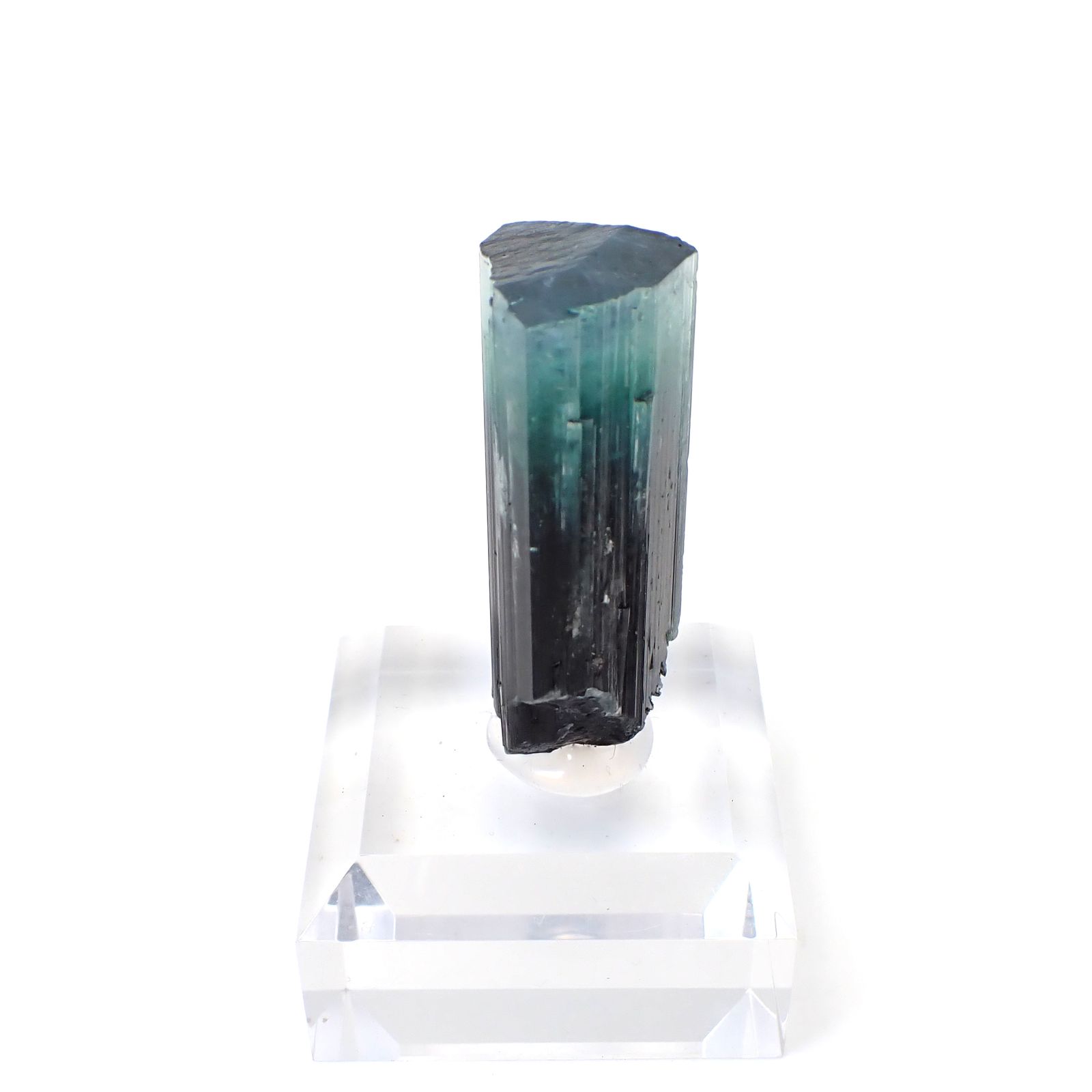 トルマリン柱状結晶原石 アフガニスタン・クナル州産 アクリル台座付き 132.24ct(26.44g) / 15.7x22.7x41.8mm前後 [260632366]