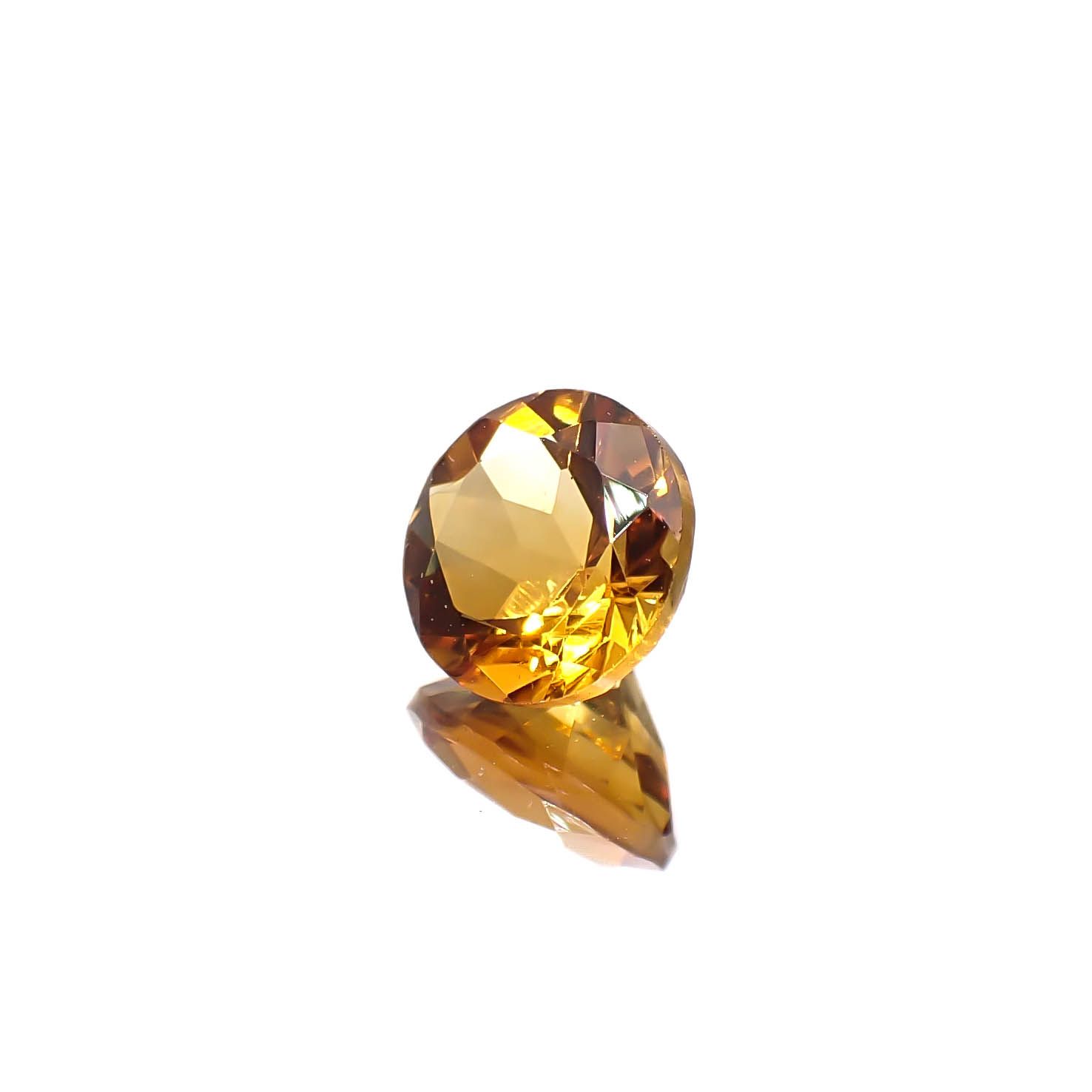 マデイラシトリン ブラジル・ミナスジェライス州産 1.20ct [241029247]7.1x7.1mm前後