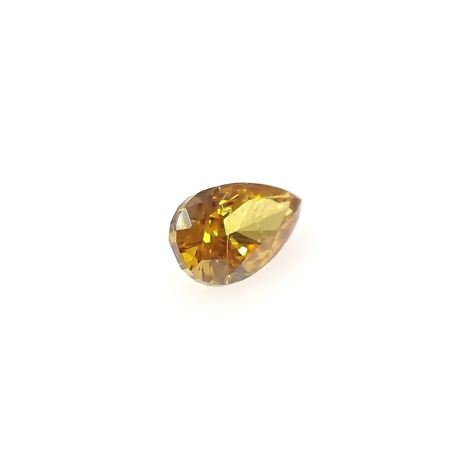イエローダイヤモンド I-1 | FANCY VIVID ORANGE YELLOW(宝石名ダイアモンド) ソ付(CGL) 0.098ct / 3.87x2.26mm前後 [240427042]