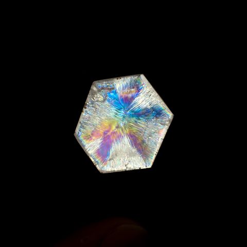 トラピッチェクォーツ 偏光板2枚付き コロンビア・ボヤカ産 27.98ct[230823256]24x22.2mm前後