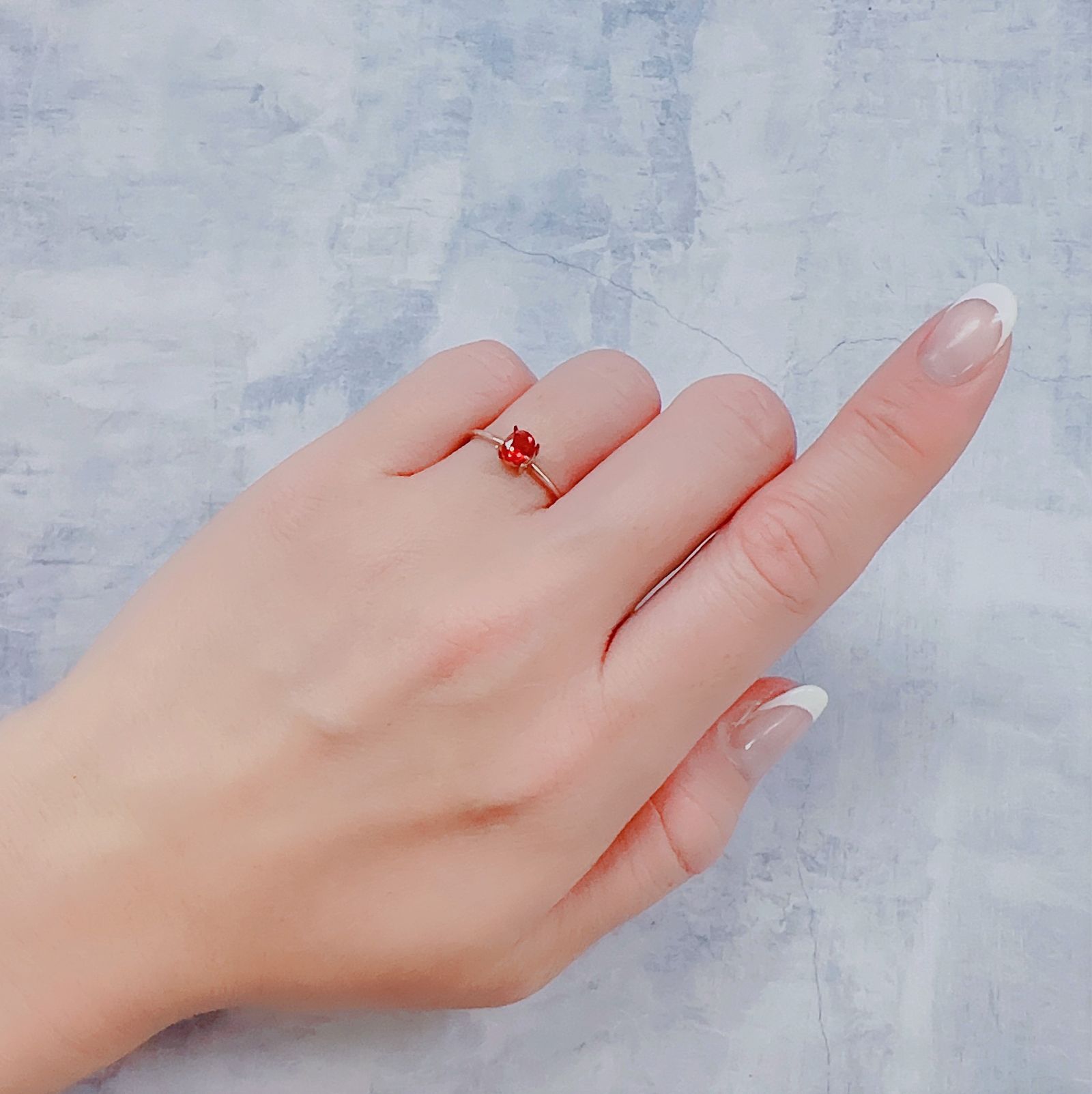 レッドラブラドライト(宝石名ラブラドライト)エチオピア産 0.34ct 識別済[221219571]5x4mm前後