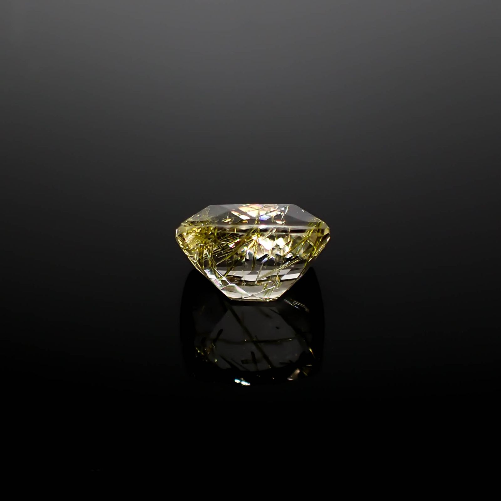 エピドートインクォーツ ブラジル産 6.11ct[240728464]12x10.7mm前後