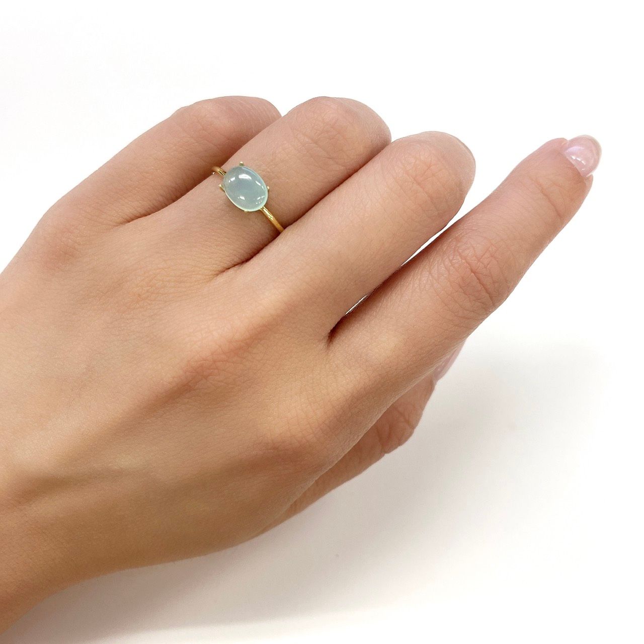 ブルーオパール ペルー産 ルース 0.81ct[210611383]8×6.2mm前後