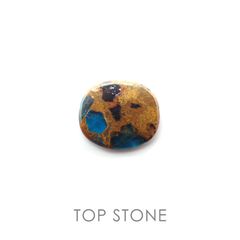 アパタイトインジャスパー(宝石名ブルーアパタイト イン モス・カルセドニー) 9.38ct 識別済[20106940]22.4×19.2mm前後