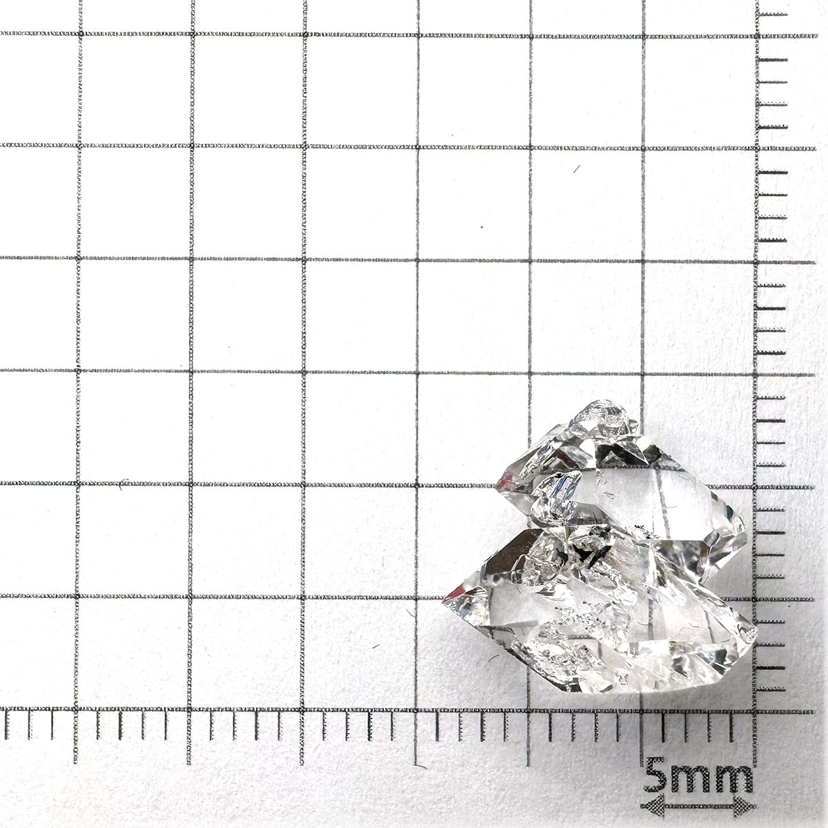 ハーキマーダイヤモンド 原石 アメリカ・ニューヨーク州産 6.60ct[240125367]12.4x11.2mm前後
