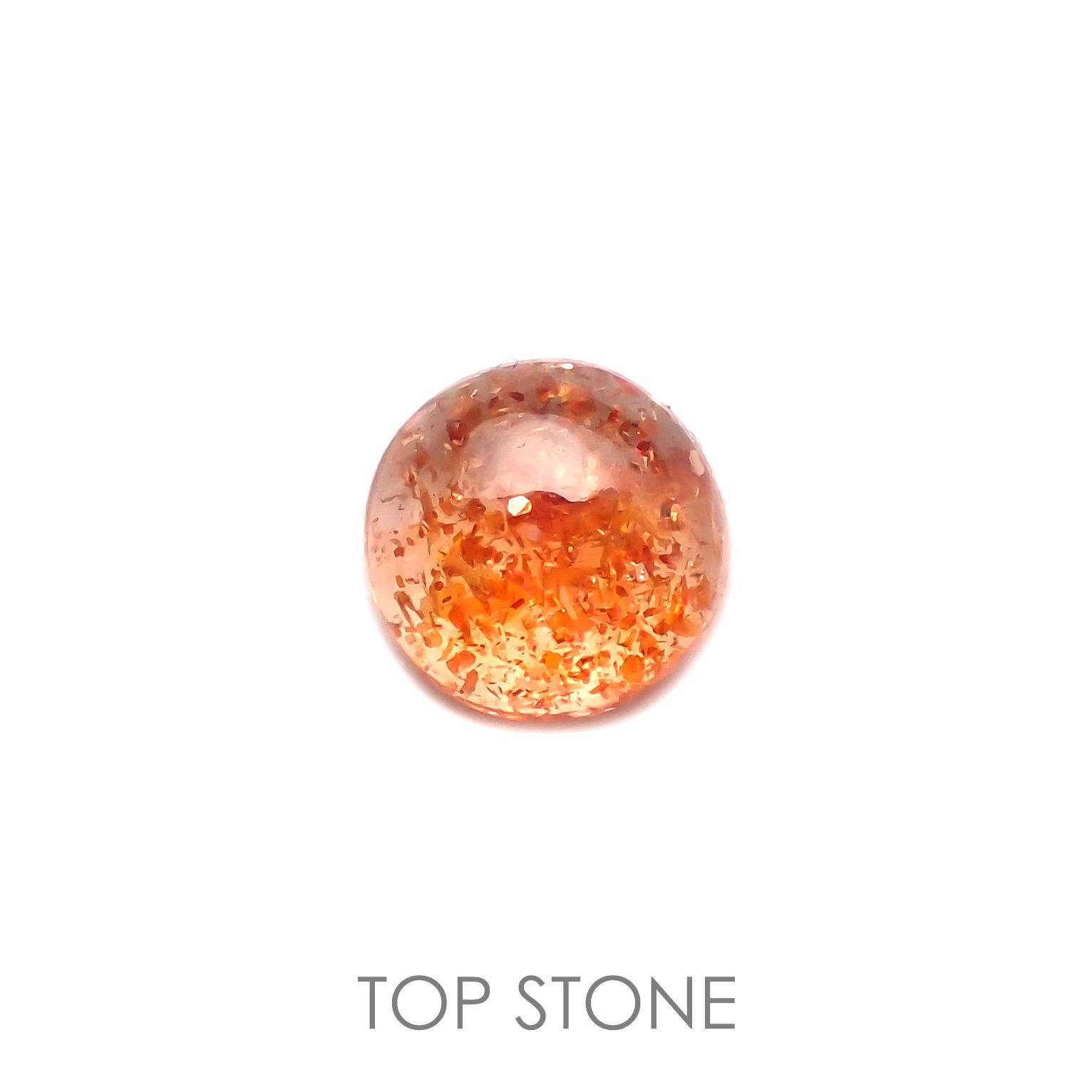 イリュージョンサンストーン(宝石名フェルドスパー) タンザニア産 0.75ct 識別済[210812306]5.8×5.7mm前後