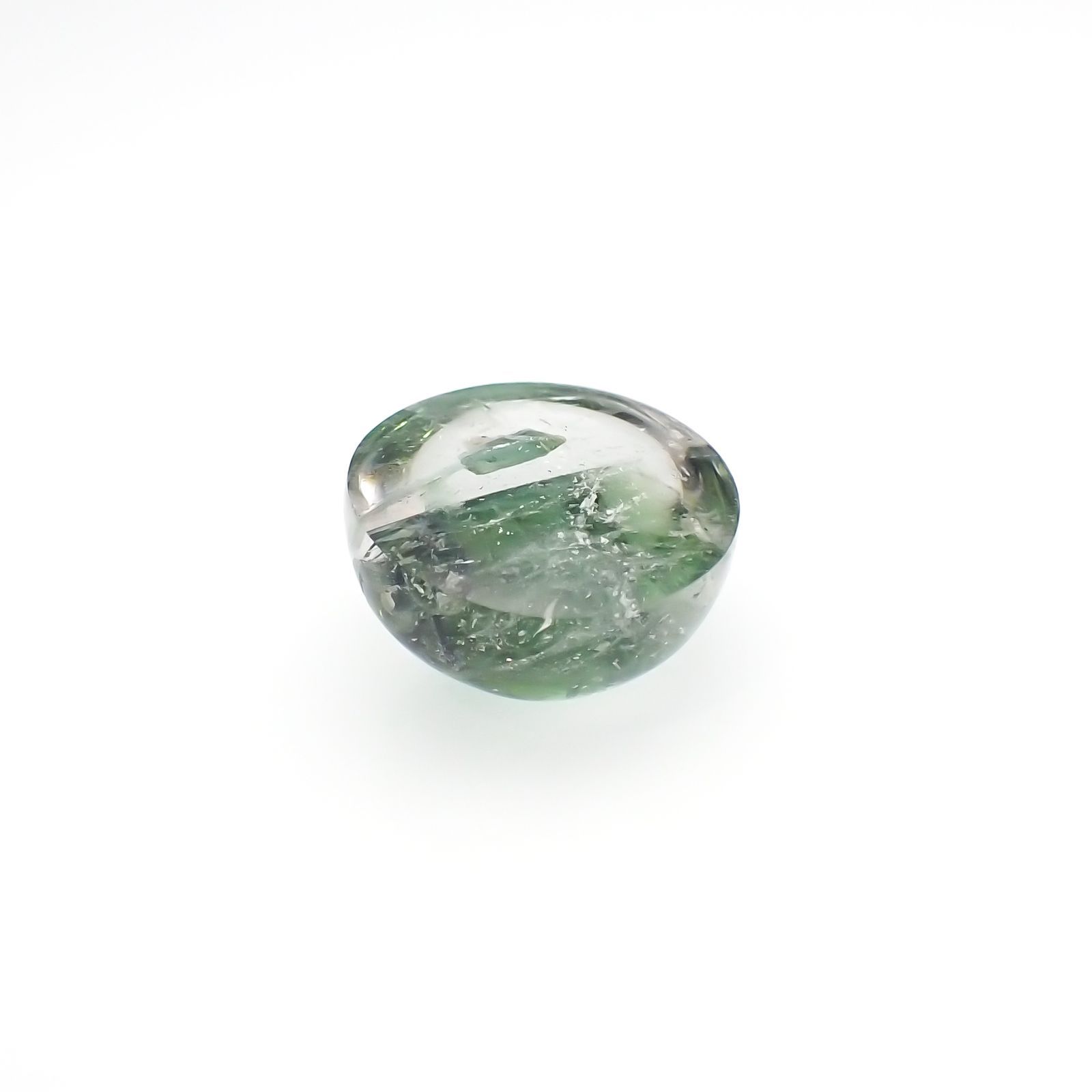 グリーントルマリンインクォーツ ブラジル・ミナスジェライス州産 8.69ct[221018307]12.5x12.4mm前後