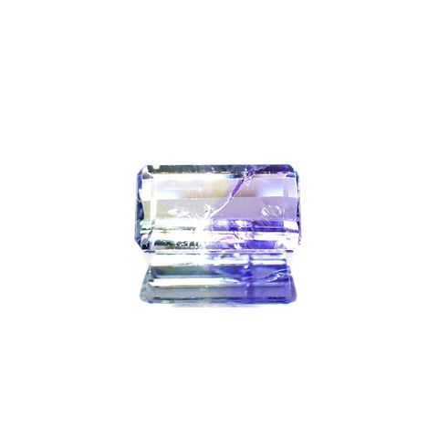 バイカラータンザナイト(宝石名バイカラー・ゾイサイト) タンザニア産 ソ付(彩珠) 2.107ct / 9.8x5.7mm前後 [210410781]