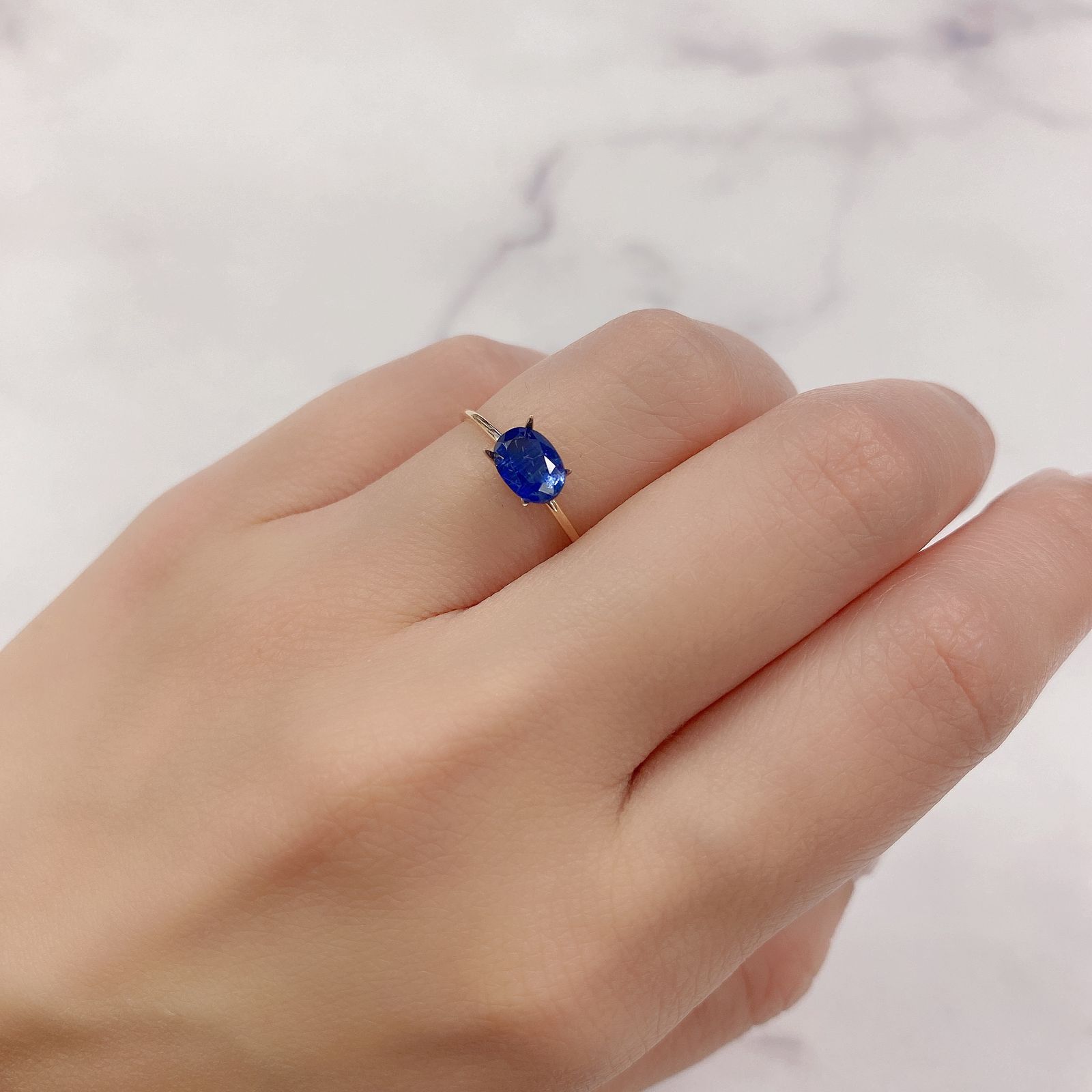 カイヤナイト(宝石名カイヤナイト) ネパール産 1.08ct 識別済[20095283]7.1×5mm前後