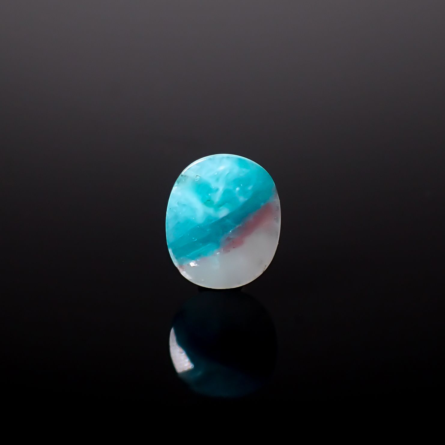 ◇リバーシブル◇パライバトルマリンインクォーツ ブラジル産 1.83ct [241129447]10.1x8.1mm前後