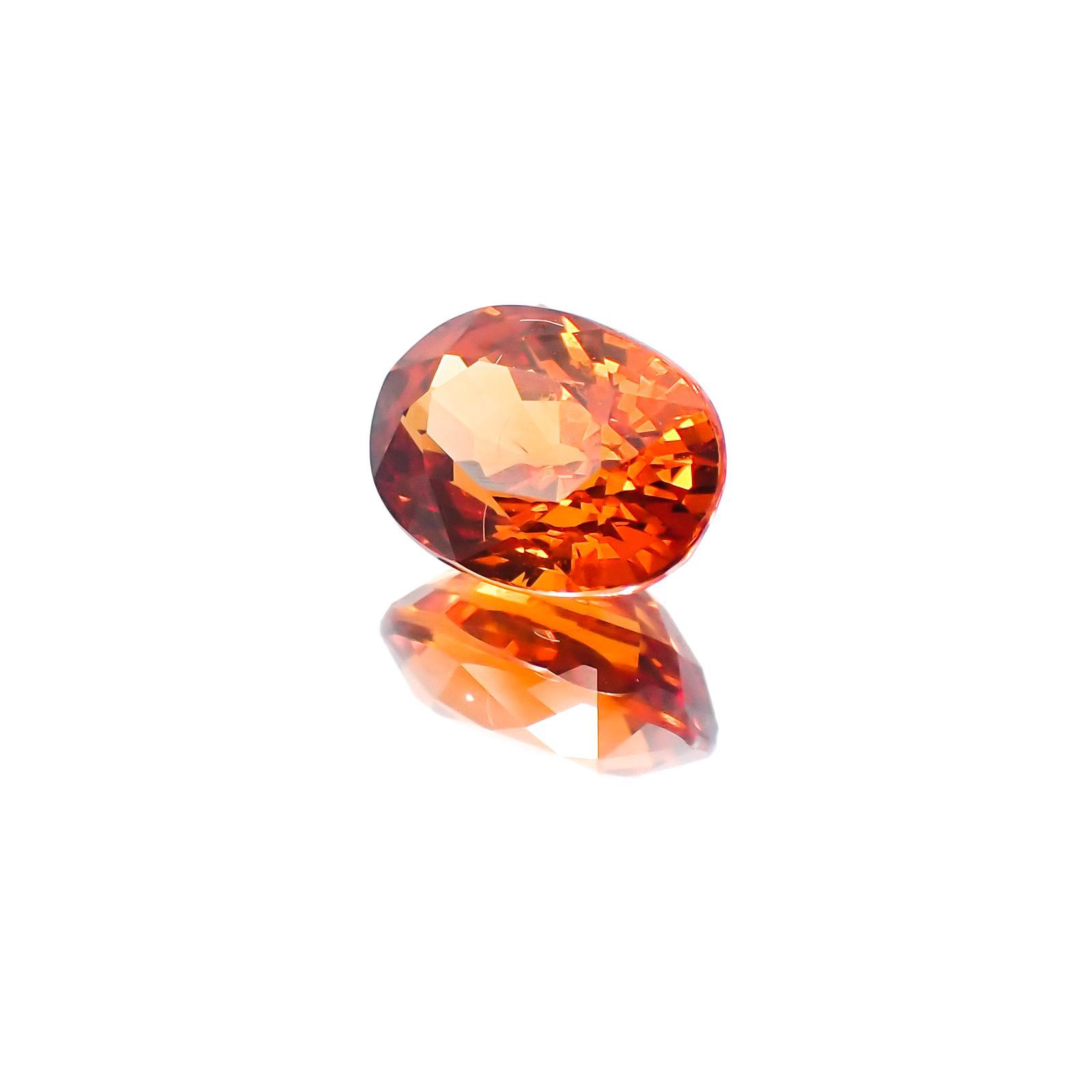 スペサルティンガーネット マンダリンオレンジカラー(宝石名スペサルティン・ガーネット)ナイジェリア産 2.14ct 識別済[231124193]8.3x6mm前後