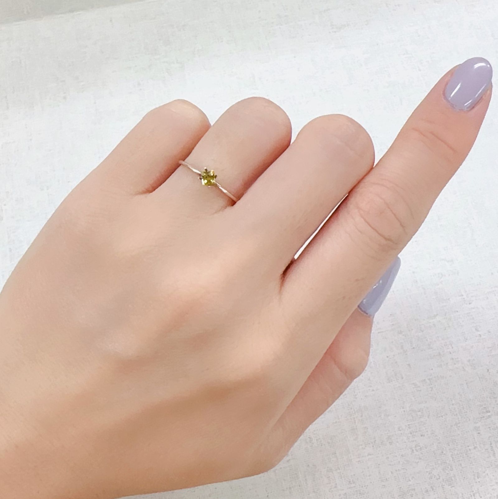 ◇プリンセスカット◇カナリートルマリン ザンビア・カナリー鉱山産 0.15ct[230823157]2.9x2.9mm前後
