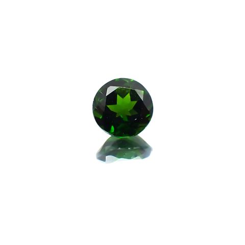 クロムダイオプサイド(宝石名クロム・ダイオプサイド)ロシア産 0.55ct 識別済[231124292]5.2x5.2mm前後