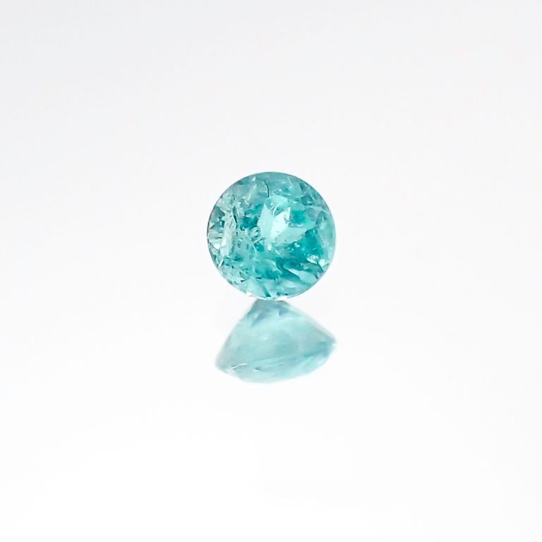 パライバトルマリン(宝石名トルマリン/別名パライバ・トルマリン) ブラジル・パライバ州バターリャ鉱山産 0.072ct 識別済[20096273]2.4×2.4mm前後