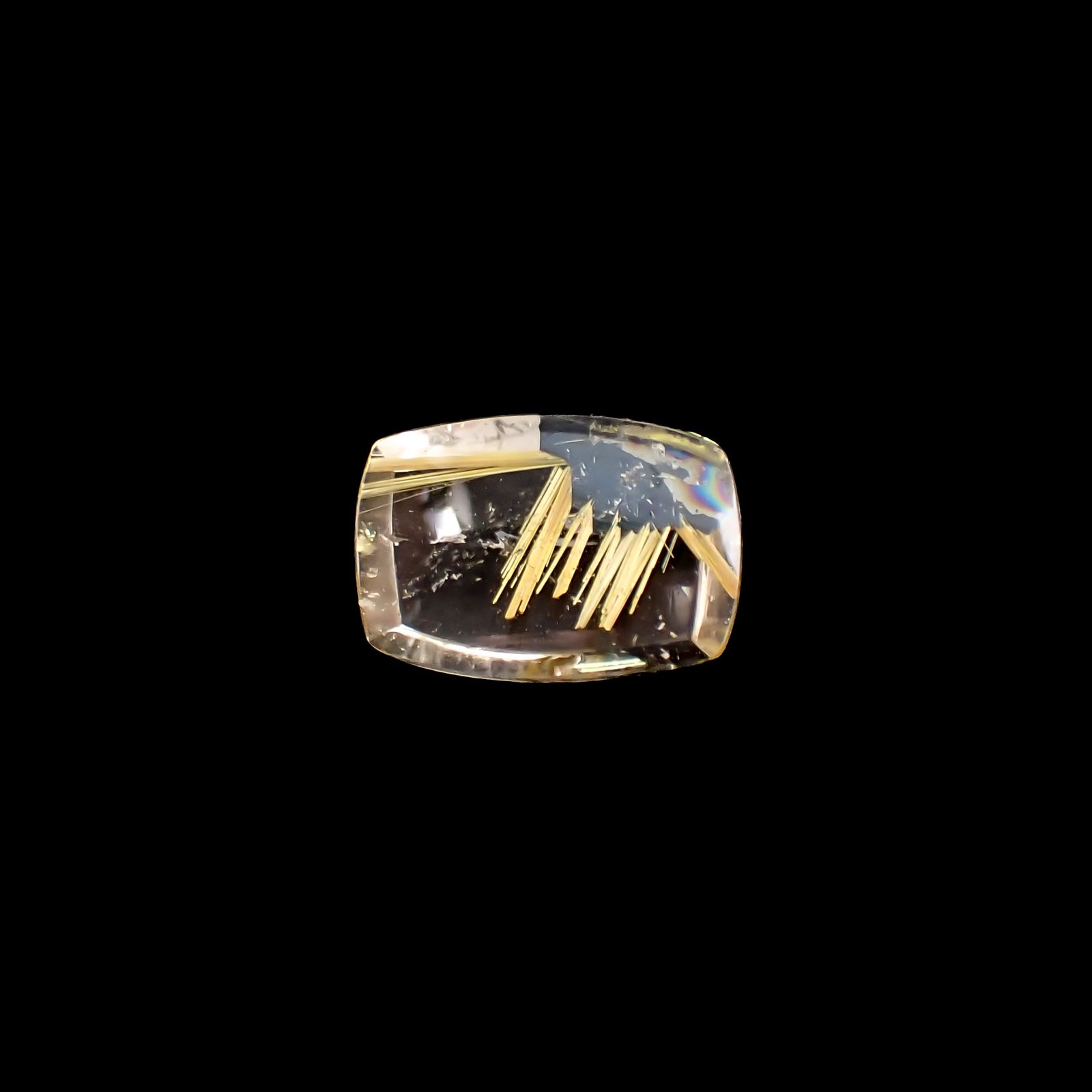 太陽ルチルクォーツ ブラジル産 8.17ct [231023677]16.1x11.2mm前後