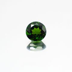 クロムダイオプサイド(宝石名クロム・ダイオプサイド)ロシア産 0.56ct 識別済[231124290]5.1x5.1mm前後