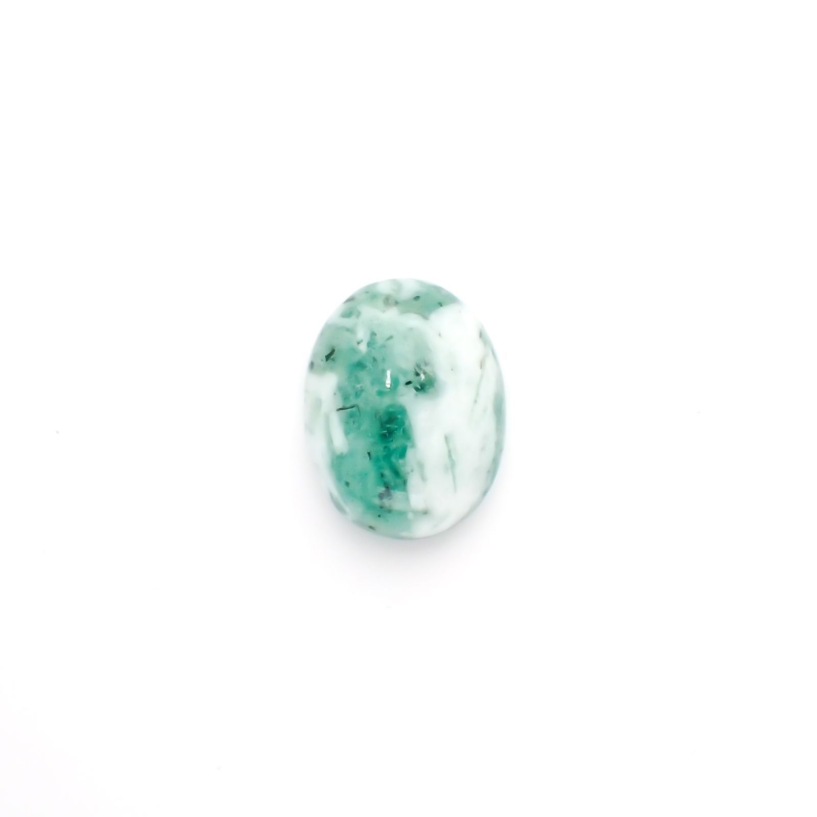 マトリックスエメラルド(エメラルドインクォーツ/フェルドスパー) ブラジル産 5.00ct[210812268]12.9×10.1mm前後